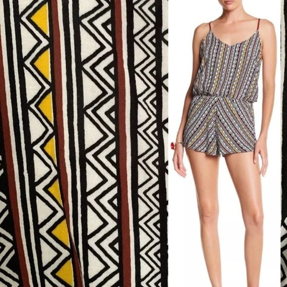 Dolce Vita Lattice Back Romper in Henna M - Picture 1 of 7